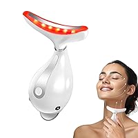 Anti Wrinkle Device, Neck Tightening Device,Vibration Face and Neck Massager, Face Lift, Anti Aging, Wrinkle Removal (White)