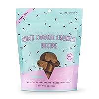 Bocce's Bakery Mint Cookie Crunch Recipe Treats for Dogs, Wheat-Free Everyday Dog Treats, Made with Real Ingredients, Baked in the USA, All-Natural Soft & Chewy Cookies, Coconut, Carob & Vanilla, 6 oz