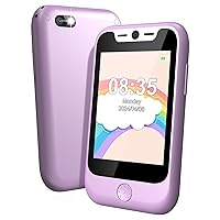 Kids Smart Phone Camera Phone Suitable for Boys Girls Aged 4-10 Kids Phone with Music Video Games HD Touch Screen Dual Camera Toy Phone Suitable for Boys Girls Aged 6 7 8 9 10 Years Old (Purple)