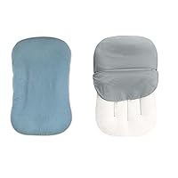 Hooyax Muslin Baby Lounger Covers and Cotton Newborn Lounger Slipcovers Set