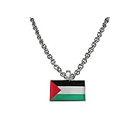 Palestine Flag Pendant Necklace