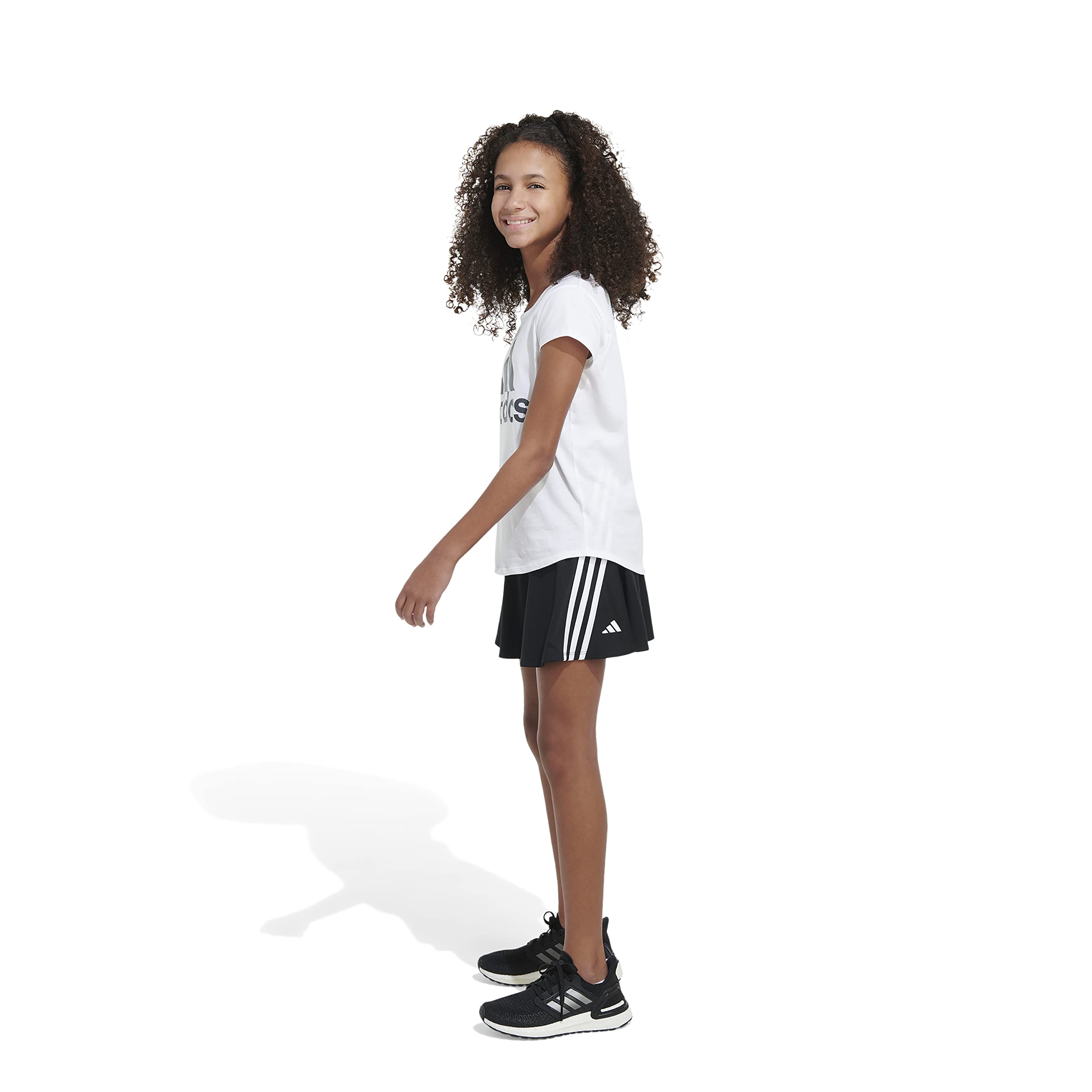 adidas Girls' 3-Stripe Classic Active Sporty Skort