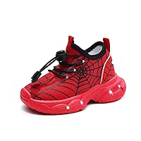 Kids Light Up Sneakers Toddler Boys Girls LED Luminous Trainers Mesh Breathable Running Walking Shoes
