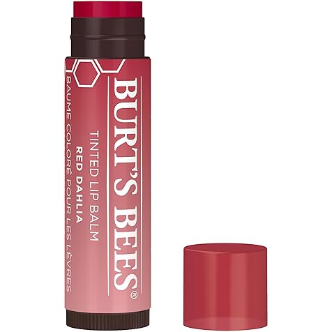 Lip Tint Balm, Easter Basket Stuffers with Long Lasting 2 in 1 Duo Tinted Balm Formula, Color Infused with Deeply Hydrating Shea Butter for a Buildable Finish, Fiery Red Dahlia (2-Pack)