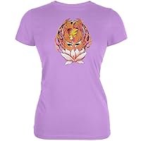 Grateful Dead - Womens-Phoenix Rising SYF Lavendar T-Shirt-Medium Purple