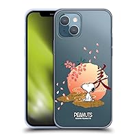 Head Case Designs Officially Licensed Peanuts Sakura Oriental Snoopy Soft Gel Case Compatible with Apple iPhone 13