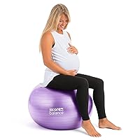 Pregnancy Ball with Air Pump - Ideal for Prenatal Yoga, Pilates, and Maternity Exercises, Doubles as Office Chair, Stability and Balance Training, Physical Therapy Equipment (22-33