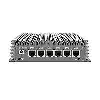 HUNSN Micro Firewall Appliance, Mini PC, OPNsense, VPN, Router PC, Intel Core I3 10110U, RC05, AES-NI, 6 x 2.5GbE I225-LM, 6 x USB, VGA, HDMI, 2 x COM, 4G RAM, 64G SSD