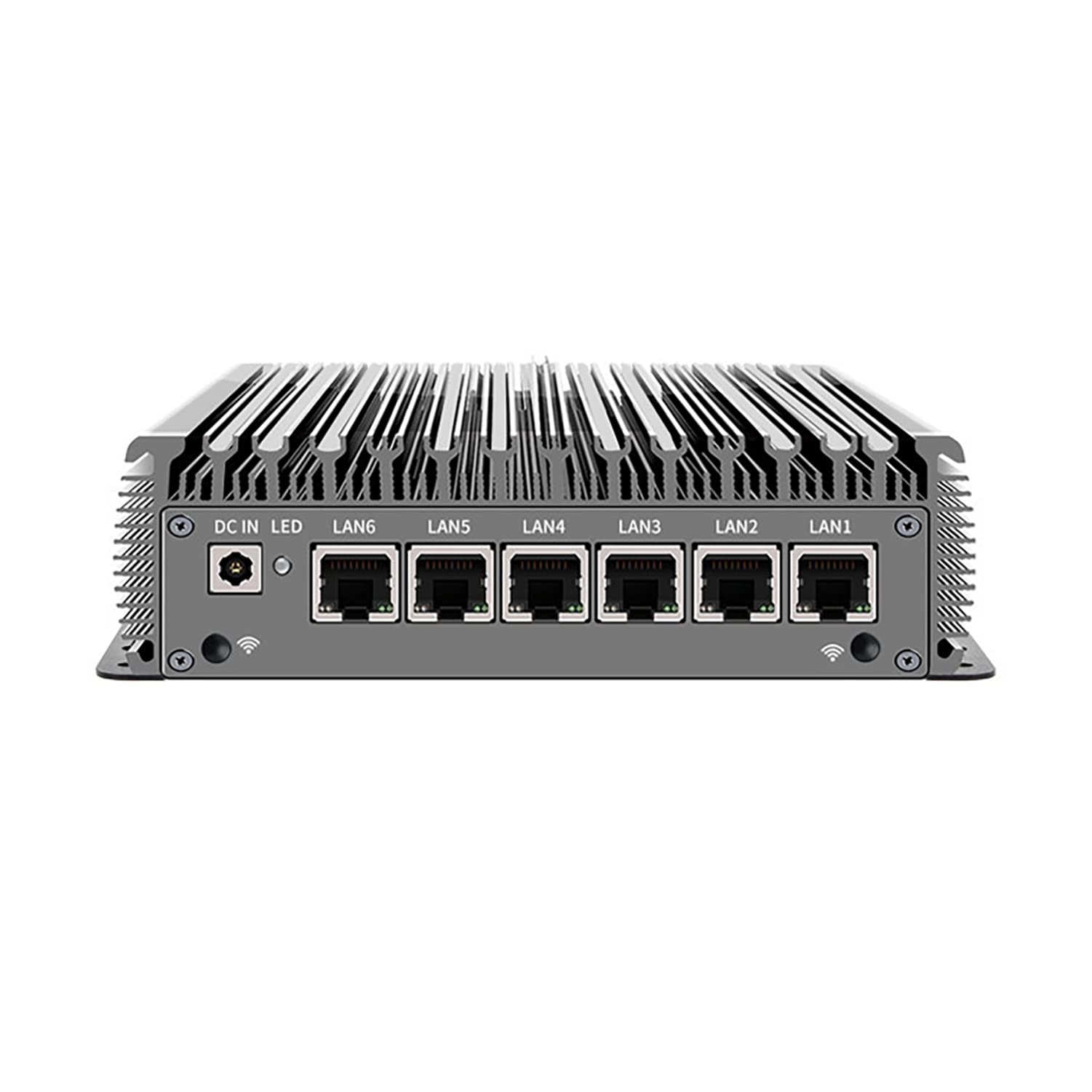 HUNSN Micro Firewall Appliance, Mini PC, OPNsense, VPN, Router PC, Intel Core I3 10110U, RC05, AES-NI, 6 x 2.5GbE I225-LM, 6 x USB, VGA, HDMI, 2 x COM, 4G RAM, 64G SSD