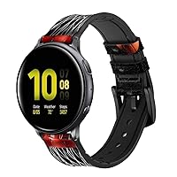 CA0007 Basketball Leather & Silicone Smart Watch Band Strap for Samsung Galaxy Watch Watch3, Gear S3 Models Gear S3 Frontier Gear S3 Classic Size (22mm)