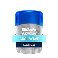 Gillette Antiperspirant and Deodorant for Men, Clear Gel, Cool Wave Scent, 0.5 oz