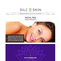 SilcSkin Facial Pad Multi-Area Set, Use for Wrinkles & Lines from Sun Aging Side Sleeping, Reusable Self Adhesive Medical Grade Silicone, 4 Individual Pads - 30 Day Supply