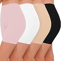 2-3 Pack Anti Chafing Shorts Women, Seamless Slip Shorts for Under Dresses, Spandex Bike Shorts for Yoga Workout