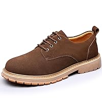 Men's Shoes Out Oxford Work & Safety Shoes Lace Up Low-top Spring Autumn Leather Strappy Suede Nubuck Round-toe Casual Leisure Hard-Wearing Non Slip Ankle Boots
