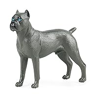 Farm Animal Figurines, Realistic Cane Corso Fairy Garden Accessories, Learning Toys for Science Project, Birthday Cake Topper Gift for Boys and Girls(Grey)