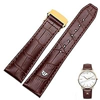 Genuine Leather watchband For MAURICE LACROIX watches strap black brown 20mm 22mm with folding buckle bracelet