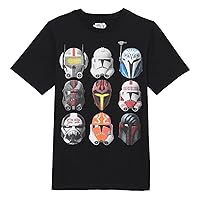 Star Wars The Mandalorian Boys' Clone Trooper Helmets Design T-Shirt