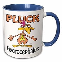 3dRose Chicken Pluck Hydrocephalus Awareness Ribbon Cause Design - Mugs (mug_114793_6)