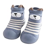 House 2 Kids Toddler Baby Boys Girls Solid Warm Knit Soft Sole Rubber Shoes Socks Slipper Baby Boy Fuzzy Slippers