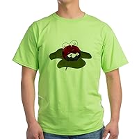 Green T-Shirt Cute Little Lady Bug Sitting on a Clover - 2X