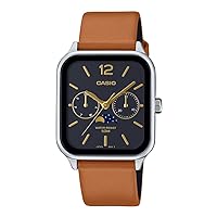 Casio Men's Multi Dial Quartz Watch with Leather Strap MTP-M305L-1AVER, Brown