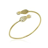 Cuff Bangle Bracelet Gold Plated Brass Metal Jewelry Silver or Rose Gold Plated Bracelets for Women Girls Adjustable Design