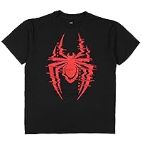 Marvel Spider-Man Boy's Miles Morales Glitch Logo 100% Cotton T-Shirt
