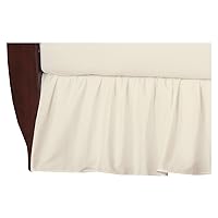 American Baby Company 100% Natural Cotton Percale Ruffled Crib Skirt, Cream, 52