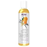 NOW Solutions, Refreshing Vanilla Citrus Massage Oil, Skin Rejuvenating Blend, Supple Skin, 8-Ounce