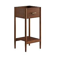 Modway Zaire 18” Mid-Century Bathroom Vanity Cabinet Washstand in Walnut-Sink Basin Not Included, 18 Inches