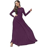 KOH KOH Womens Long Sleeve Flowy Empire Waist Fall Winter Party Gown
