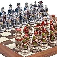Great Wall of China Luxury Chessmen from Italy & Astor Place Chess Board Giant Size: King 5 3/4
