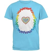 Halloween Rainbow Heart Unicorn Costume Pony Mens T Shirt