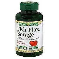 Fish, Flax, Borage 1200mg, Omega 3-6-9, 72 Softgels