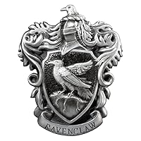The Noble Collection Harry Potter Ravenclaw Crest Wall Art - 11in (28cm) Elegant Silver Resin Wall Plaque - Officially Licensed Film Set Movie Props Gifts