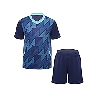 Boys Football Tracksuits Kids Training Suits Short Sleeve T-Shirts & Shorts Teamswear Sets Sports Uniform Jerseys