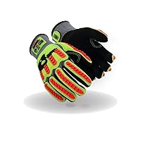 MAGID T-REX Flex Series TRX775 NitriX Grip Technology Palm Impact Glove – Cut Level A7 (1 Pair), 12/XXXL,Black