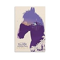 Wall Painting for Living Room BoJack Horseman TV Animation Poster Minimalist Decor Poster Decorative Painting Canvas Wall Art Living Room Posters Bedroom Painting 24x36inch(60x90cm)