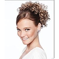 Cheer Dance Curls Color R1416T BUTTERED TOAST - POP Tight Spirals Pony Tail Curly Hairpiece Heat Friendly Synthetic Cheerleader Team Drawstring Put On Pieces