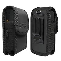 case Compatible with CAT S22 Flip Phone, Leather Pouch with Metal Belt Clip Holster