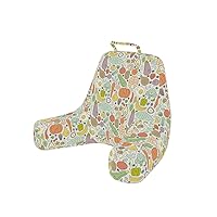 Ambesonne Vegetable Reading Pillow Cover, Foods Fish Egg Avocado Cuisine Nutrition Pumpkin Cooking Illustration, Unstuffed Printed Bed Rest Case from Soft Fabric, XL Size, Coconut and Multicolor