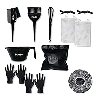 Pinelo Hair Dye Kit - Complete Hair Coloring Kit with Color Mixing Bowl, Brushes, Clips, Disposable Gloves, Mixing Whisk, Storage Bag - DIY Highlights, Professional Salon, Hairdressing Supplies
