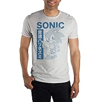 Bioworld Sonic The Hedgehog #1 Kanji Text Short-Sleeve T-Shirt-X-Large White