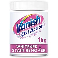 Vanish Oxi Action Whitener and Stain Remover Powder for Whites 1kg, Pack of 1 | Chlorine Bleach Free Formula | For Whiter Whites, Safe on Everyday Fabrics (Packing May Vary)