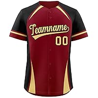 Custom Baseball Jersey Sports Shirts for Men Women Youth,Stitched Personalized Your Name & Number Logo