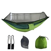 Hammock Automatic Quick Opening Mosquito net Hammock 250 * 120CM Camping Essentials (Color : Green-1)