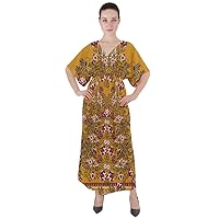 CowCow Womens V-Neck Boho Style Maxi Dress Autumn Fall Pattern Tribal Aztec Patchwork Kimono Sleeve Dress