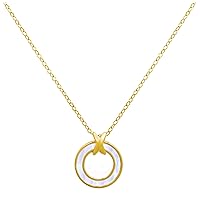 jewellerybox Gold Plated Sterling Silver Mother of Pearl Karma Necklace