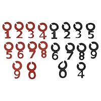 YARNOW 20pcs Wine Numbers Charms Colorful Silicone Wine Glass Markers Ring Glass Cup Identifier Reusable Goblet Stem Tag Logo Label for Wedding Birthday Bar Party Black Brown