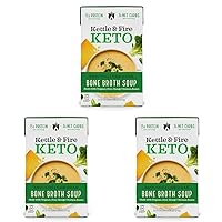 KETTLE & FIRE Broccoli Cheddar Soup with Bone Broth, 16.9 OZ (Pack of 3)